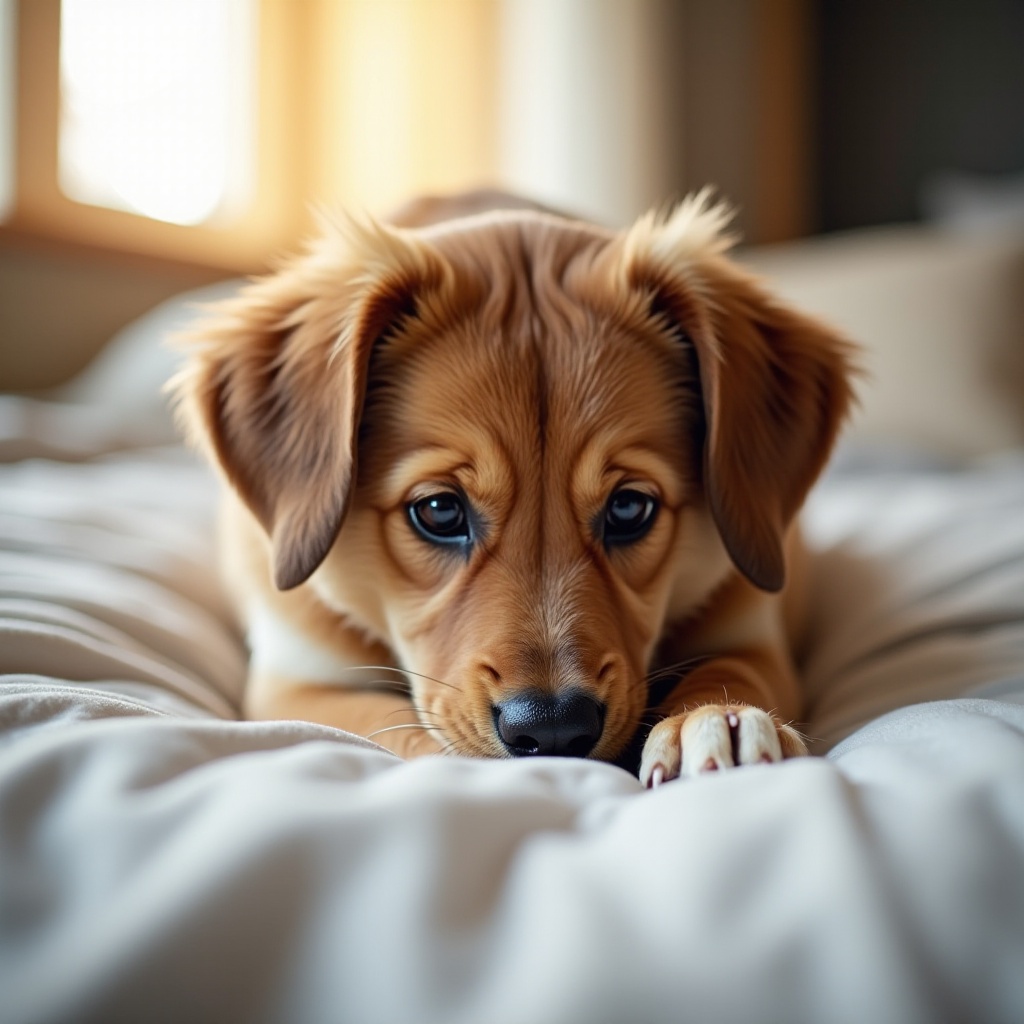 warum gräbt ein Hund im Bett