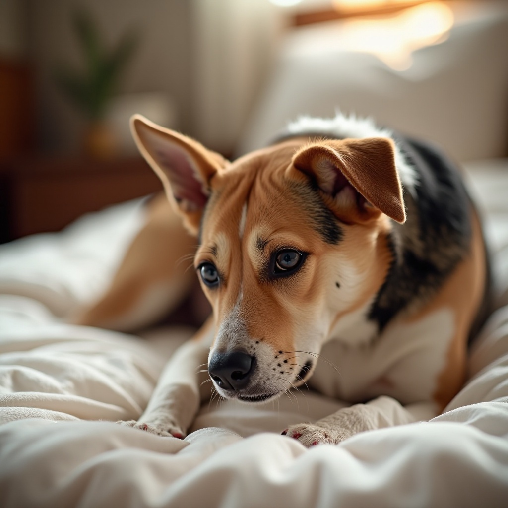 por que um cachorro cava na cama