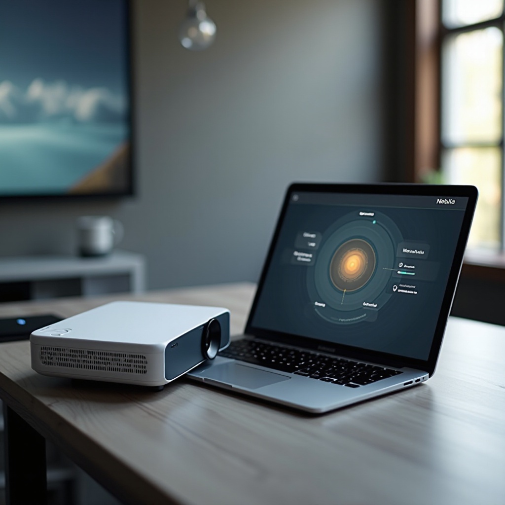 MacBook draadloos verbinden met Nebula-projector