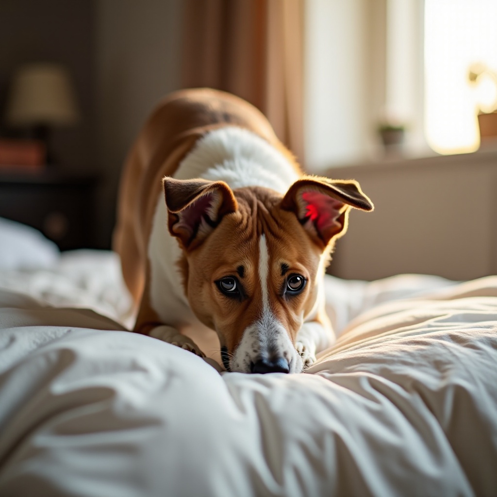 why does a dog dig in the bed
