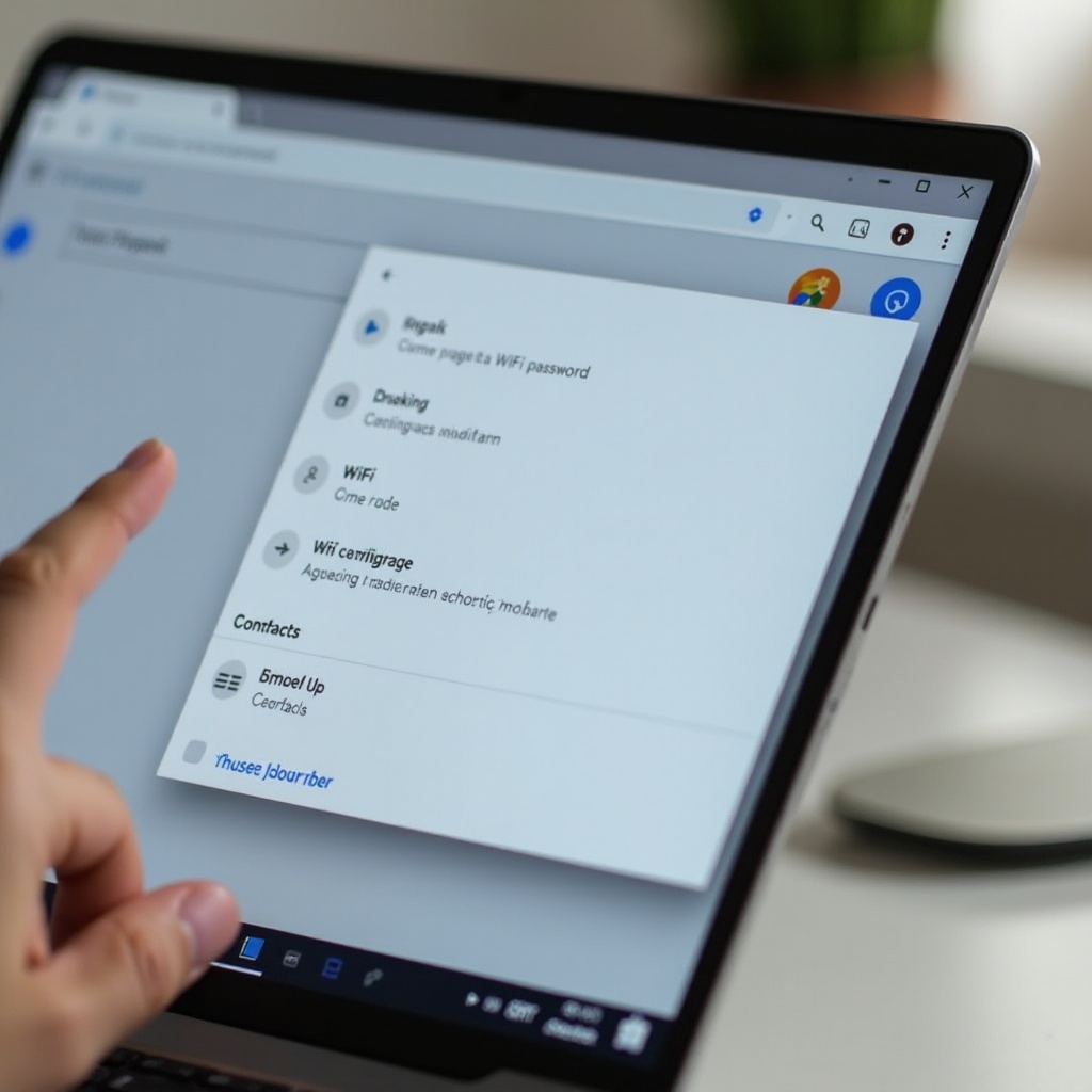 como mostrar a senha do wifi no Chromebook
