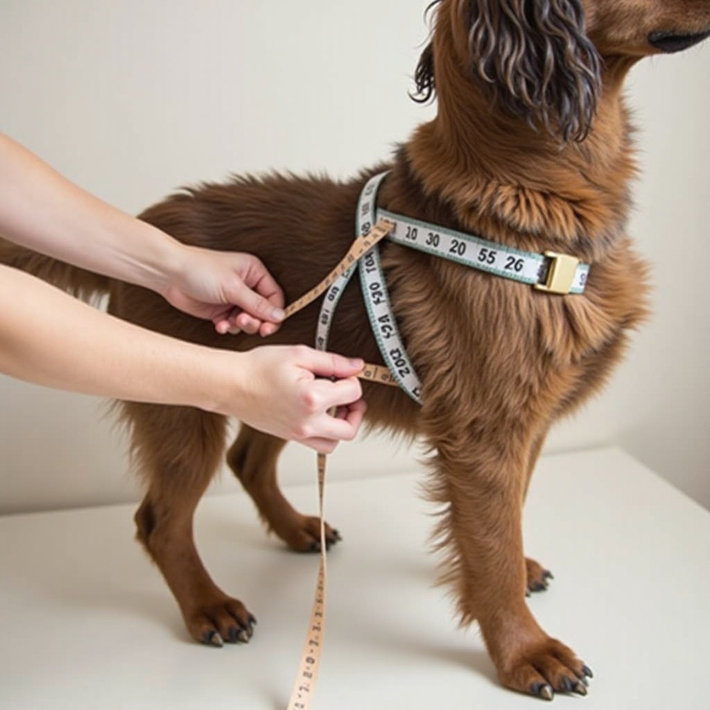 hoe de borst van een hond te meten voor een harnas