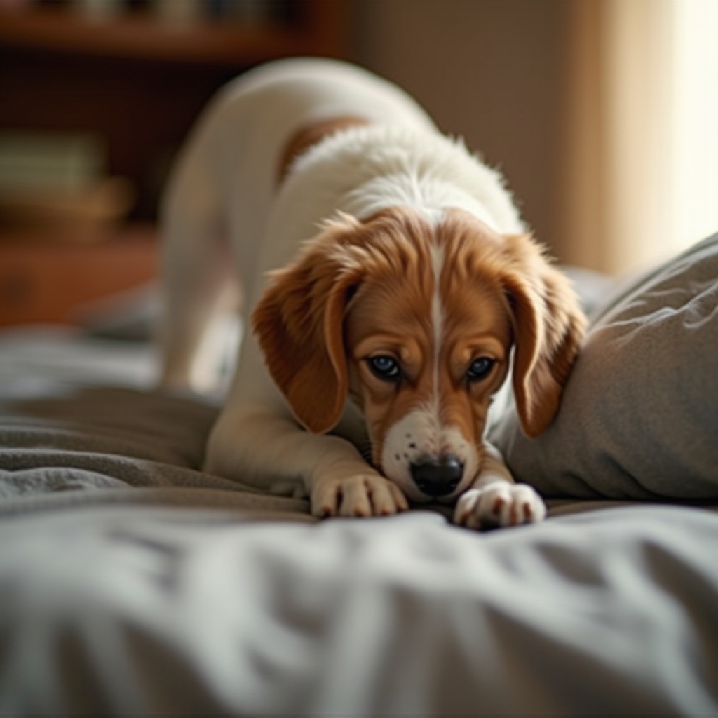 why does a dog dig in the bed