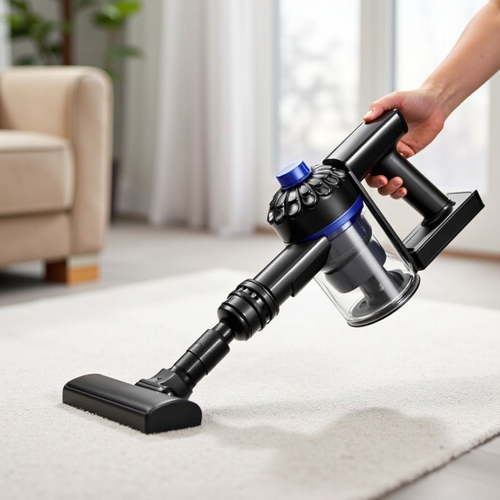 handstofzuiger met borstel