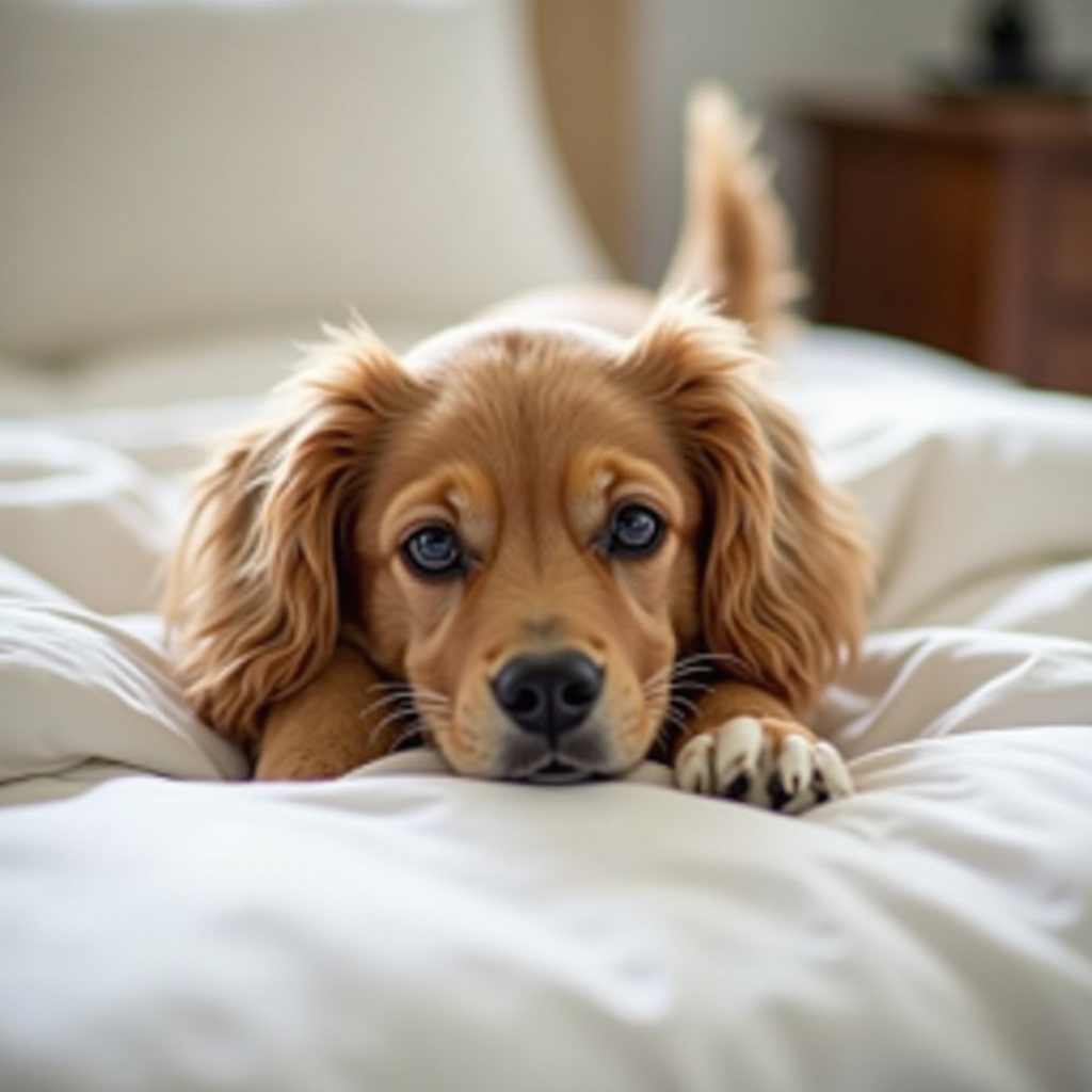 por qué un perro cava en la cama
