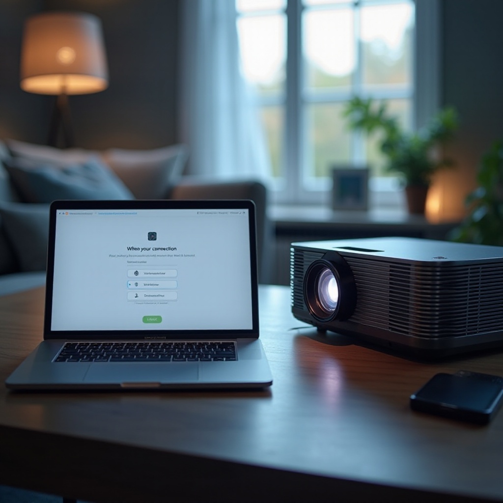 MacBook draadloos verbinden met Nebula-projector