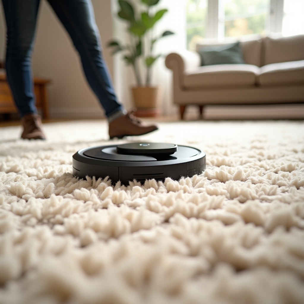 robot vacuum for high pile carpet