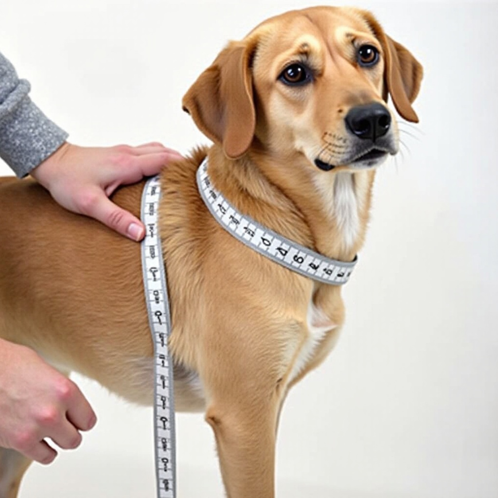 como medir o peito de um cachorro para um arnês