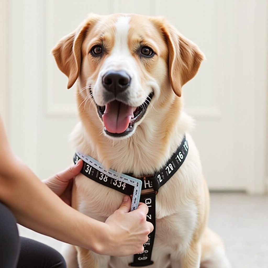 como medir o peito de um cachorro para um arnês
