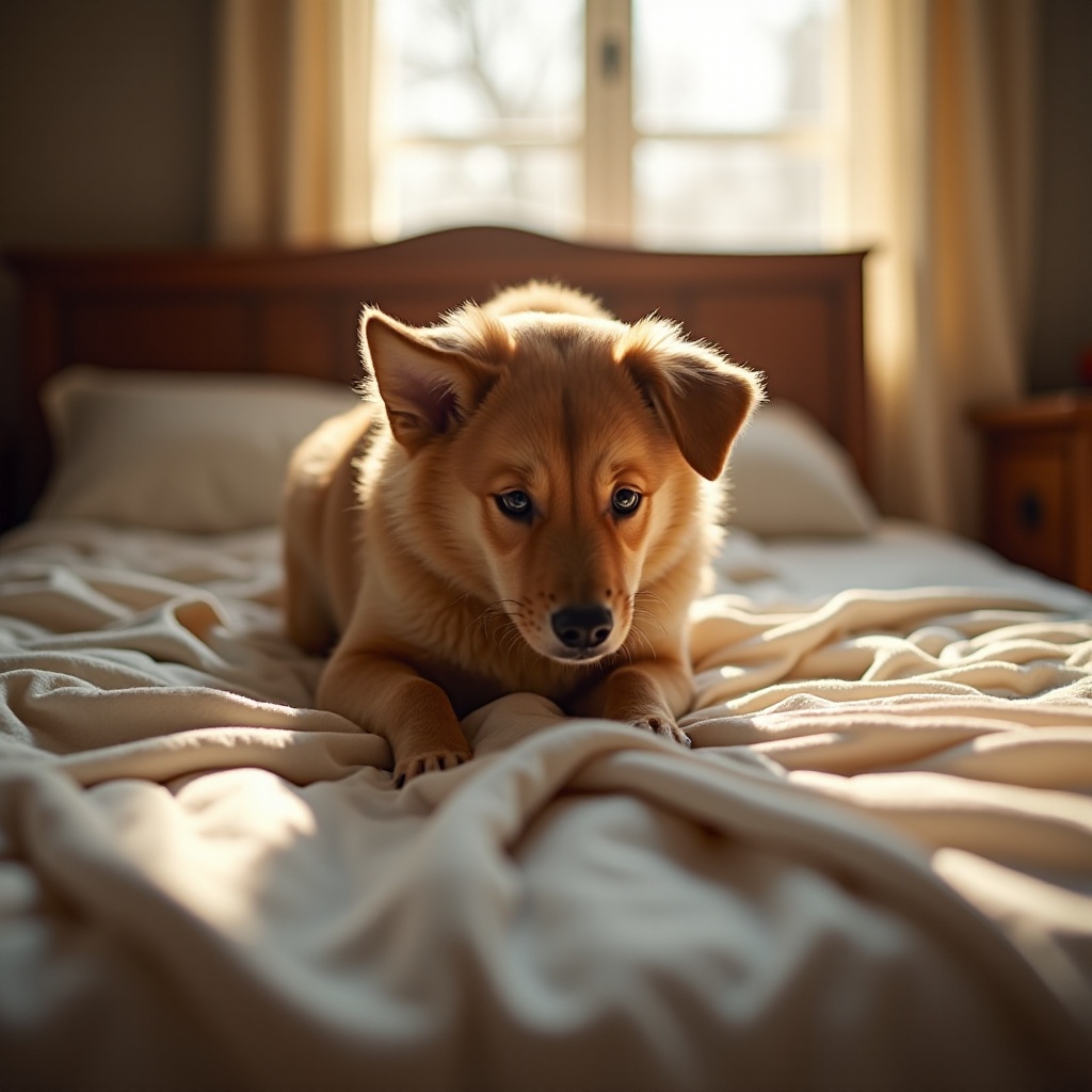 warum gräbt ein Hund im Bett