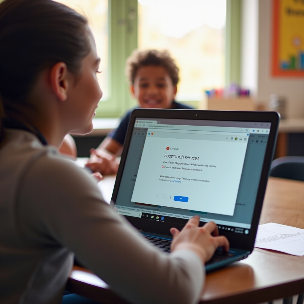 como desbloquear os serviços do Google no Chromebook da escola