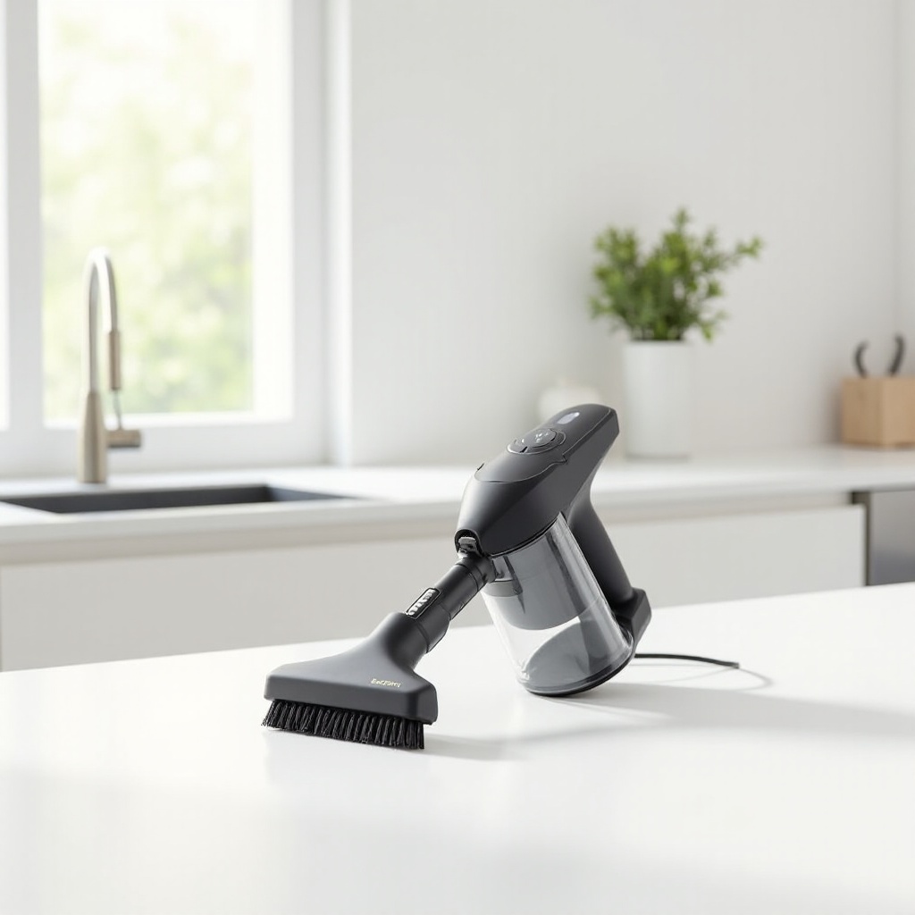 hand vacuum with brush