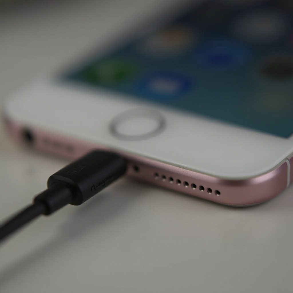 das iPhone lädt nur im Winkel