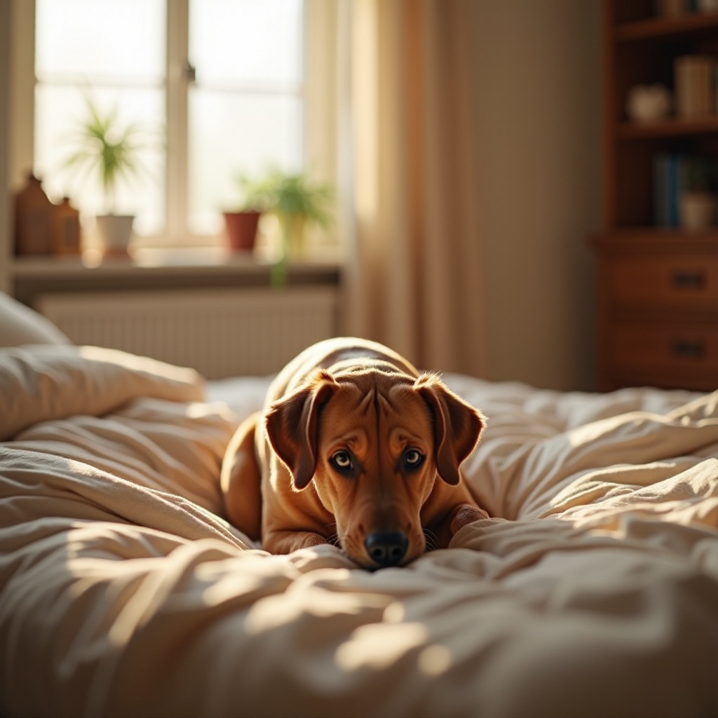 por que um cachorro cava na cama
