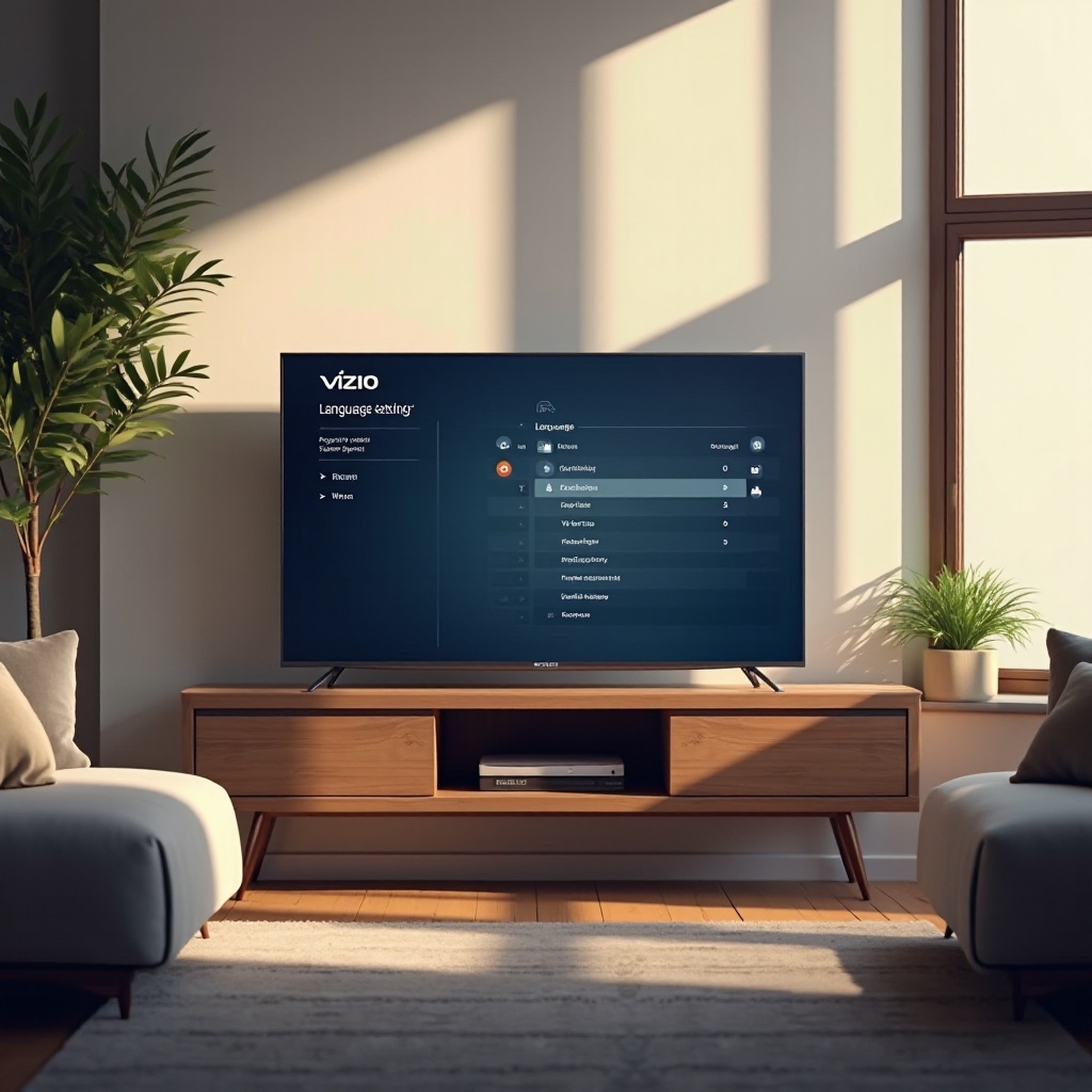 kuinka vaihtaa kieltä Vizio-televisiossa