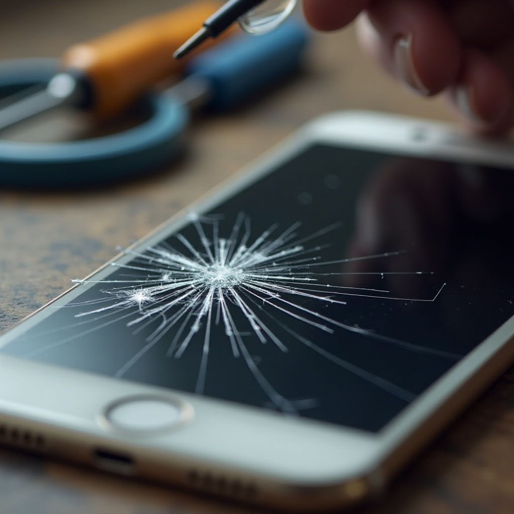 écran de l'iPhone clignotant