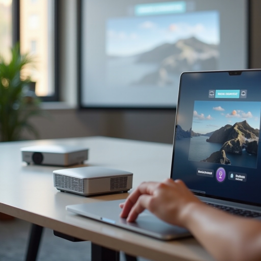 conectar MacBook al proyector Nebula inalámbricamente