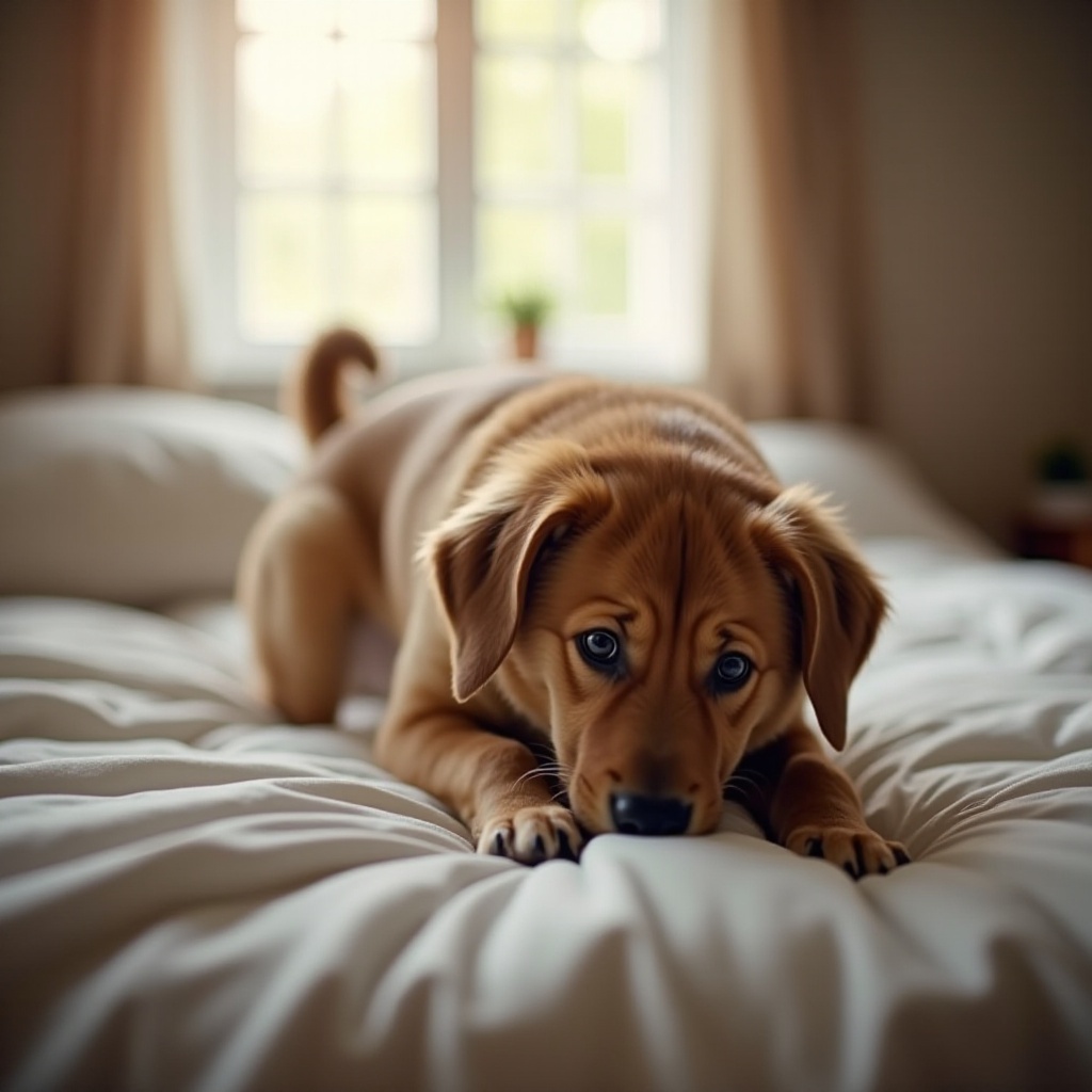 waarom graaft een hond in het bed